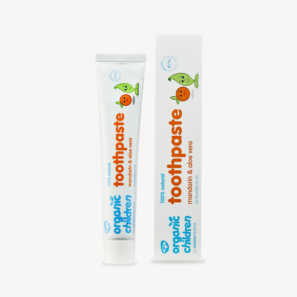 organic children's mandarin & aloe vera toothpaste