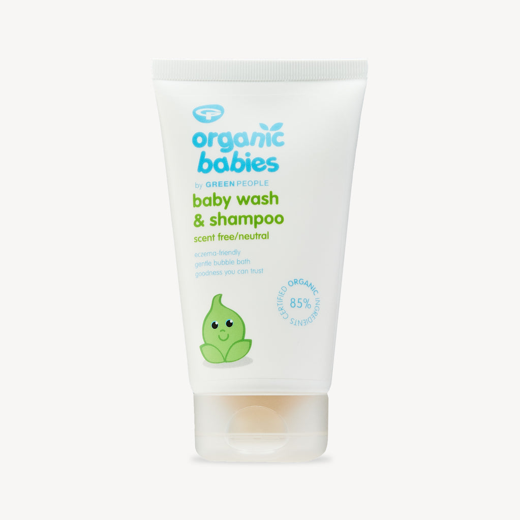 organic babies scent free baby wash & shampoo 150ml