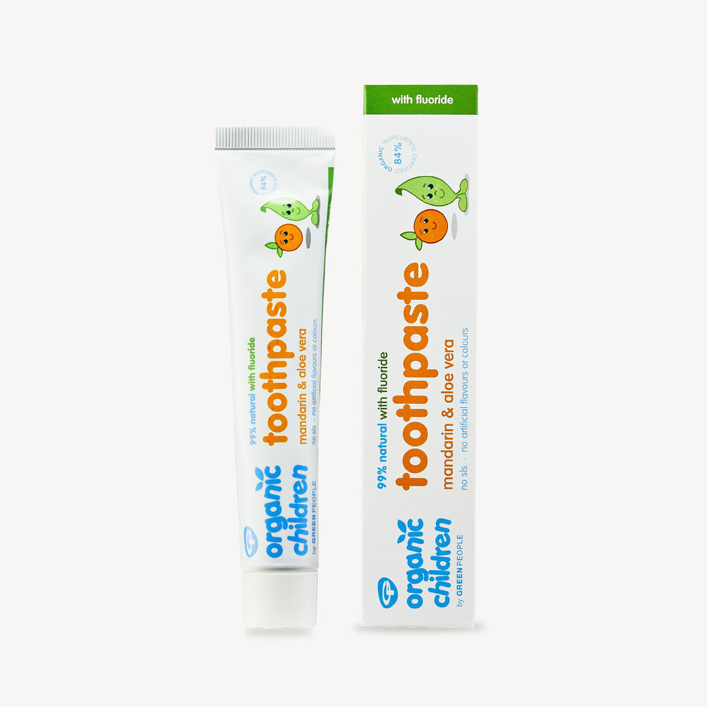 organic children mandarin and aloe vera toothpaste with fluoride