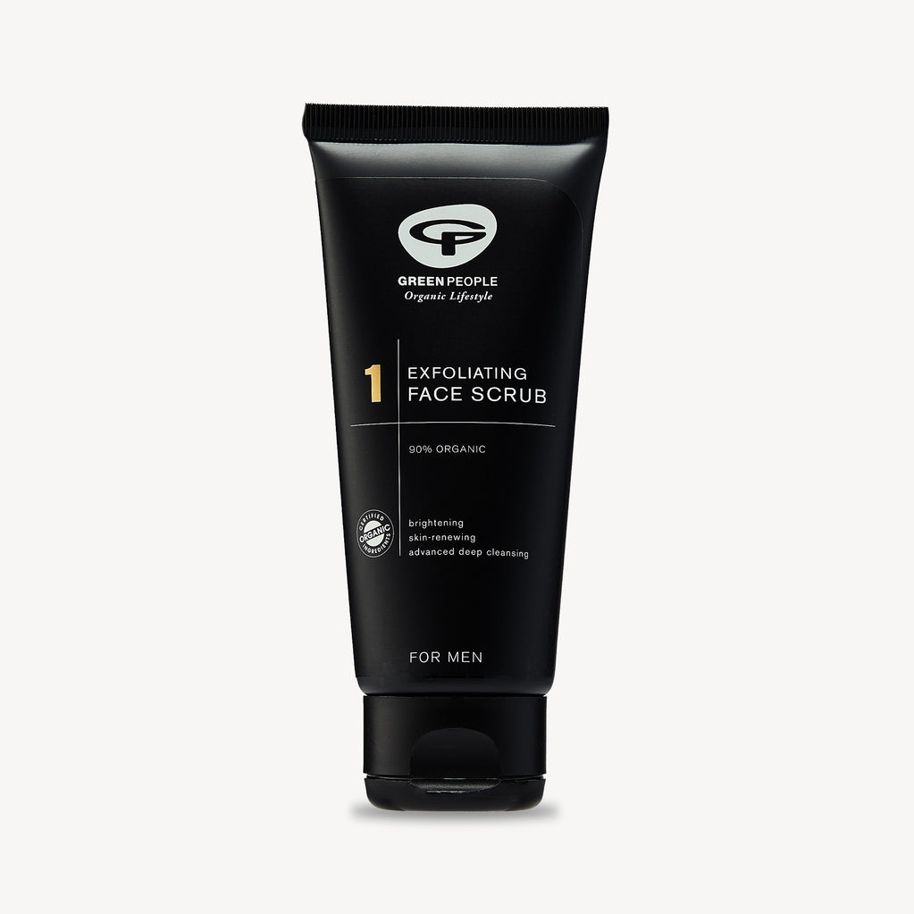 green people for men exfoliating face scrub 100ml