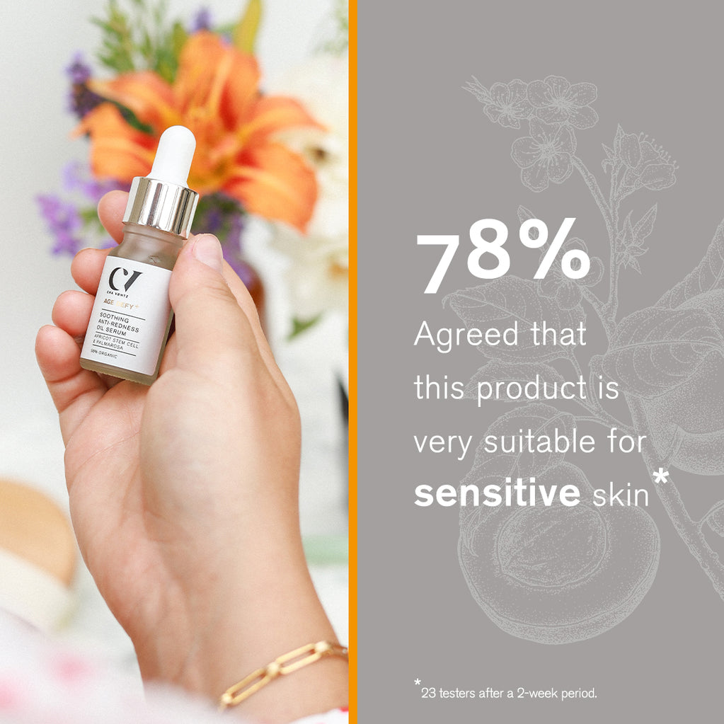 Age Defy+ Soothing Anti-Redness Oil Serum 10ml 78% said it suited sensitive skin